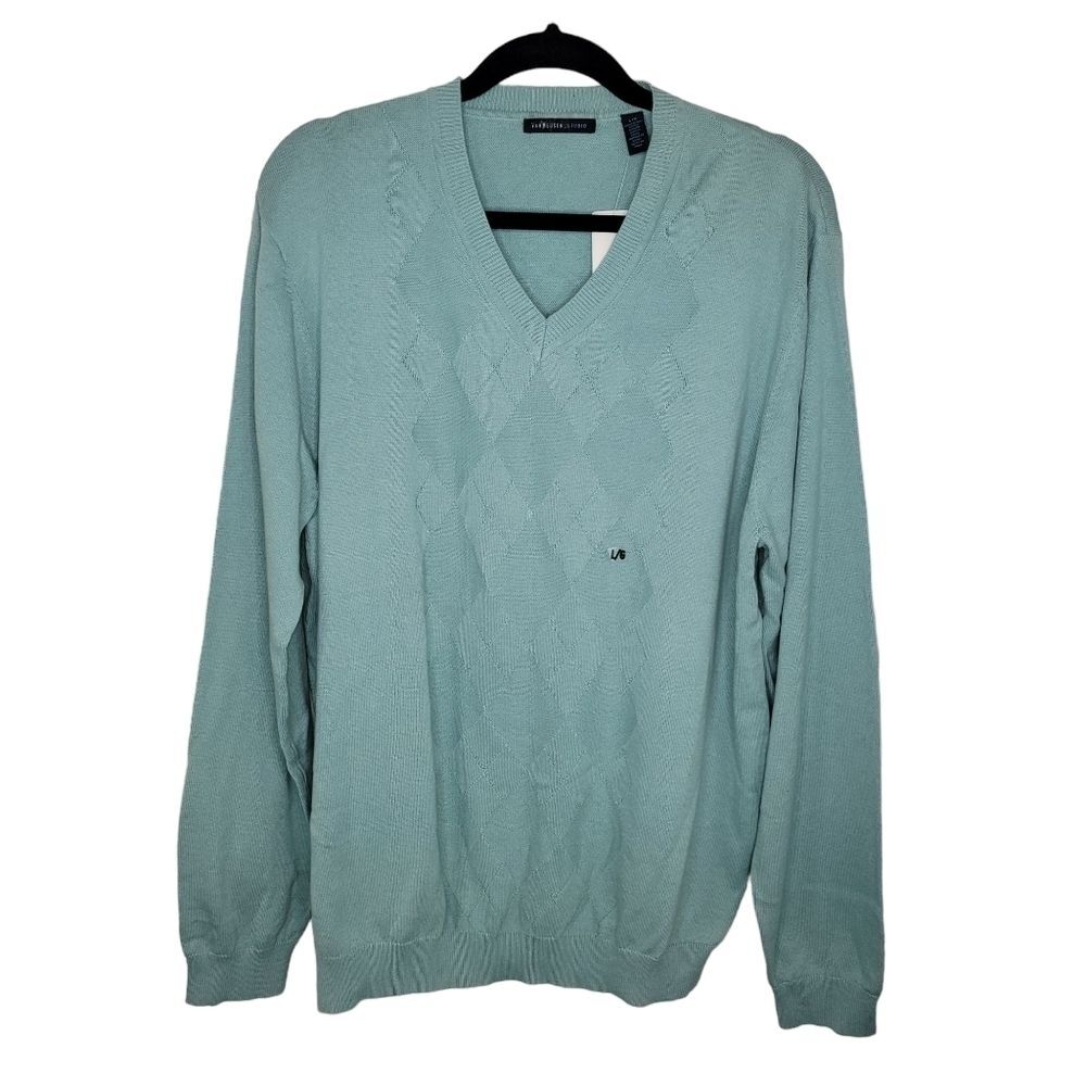 Van Heusen Nwt Men's argyle v-neck sweater Size Large